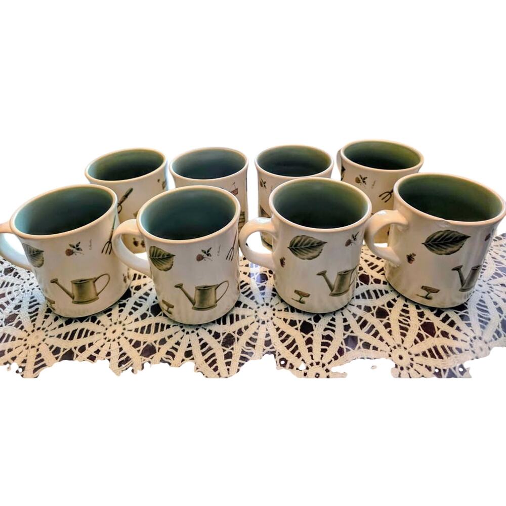 Pfaltzgraff Naturewood 8 Coffee Mugs (Set of 8) USA